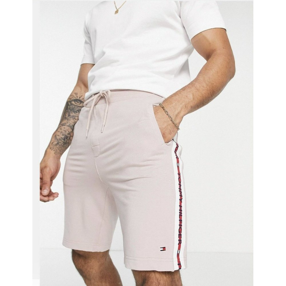 NEW Tommy Hilfiger Men's French Terry Shorts Color - Beige Pants - Picture 4 of 4